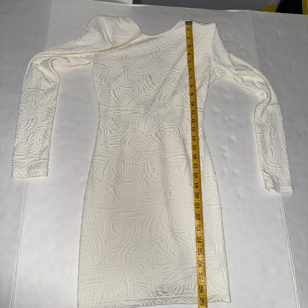 Backstage Womens XS Dress 80s Textured Bodycon Mini Low Back Feminine Lined Glam - Picture 6 of 10